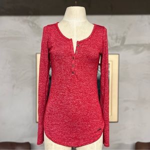 Abercrombie & Fitch red long sleeve top